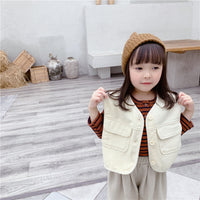 Load image into Gallery viewer, Baby Kid Girls Solid Color Polka dots Vests Waistcoats Wholesale 220418107
