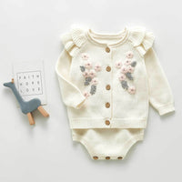 Load image into Gallery viewer, Baby Girls Flower Embroidered Rompers Wholesale 220418110
