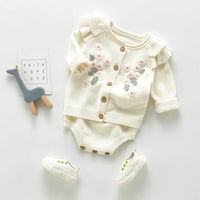 Load image into Gallery viewer, Baby Girls Flower Embroidered Rompers Wholesale 220418110
