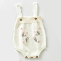 Load image into Gallery viewer, Baby Girls Flower Embroidered Rompers Wholesale 220418110
