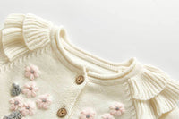 Load image into Gallery viewer, Baby Girls Flower Embroidered Rompers Wholesale 220418110
