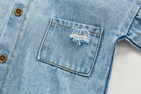 Load image into Gallery viewer, Baby Unisex Solid Color Ripped Jumpsuits Wholesale 220418112
