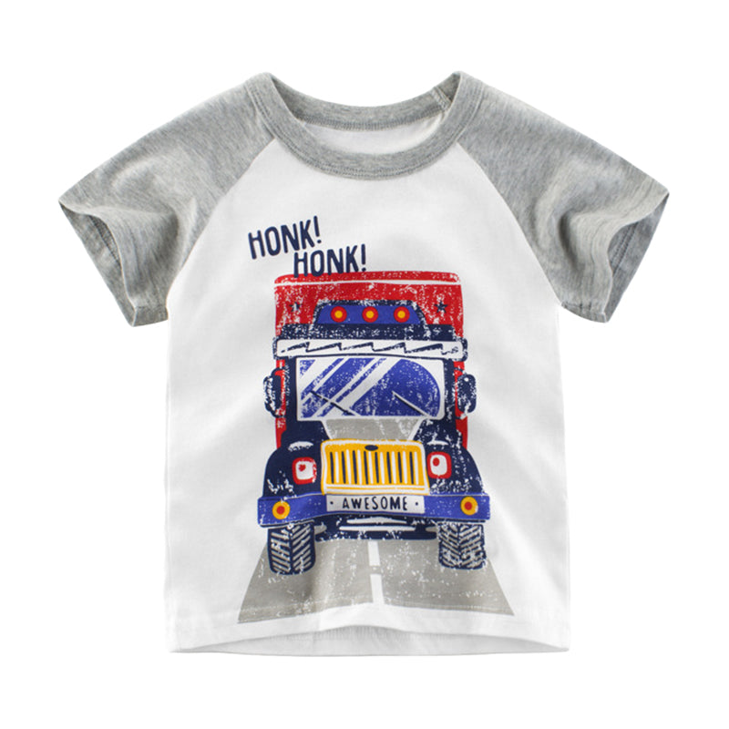 Baby Kid Boys Car Print T-Shirts Wholesale 220418116