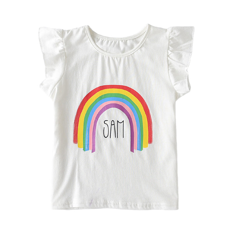 Baby Kid Girls Rainbow Unicorn T-Shirts Wholesale 220418126