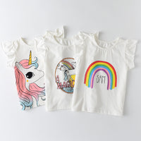 Load image into Gallery viewer, Baby Kid Girls Rainbow Unicorn T-Shirts Wholesale 220418126
