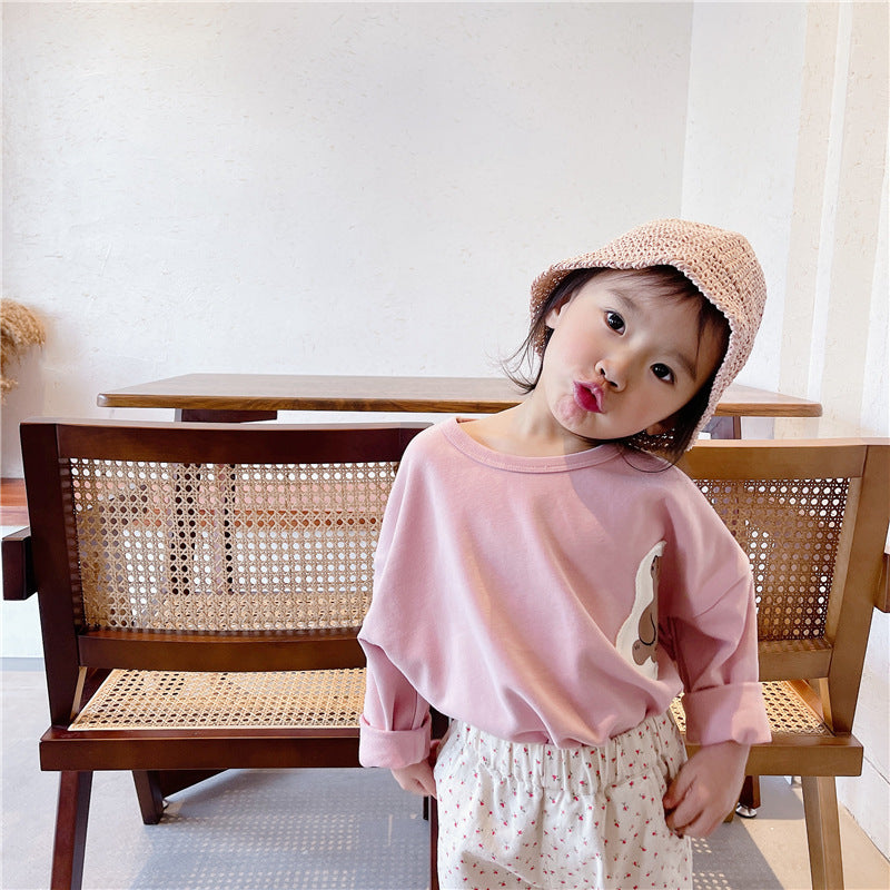 Baby Kid Girls Solid Color Tops Wholesale 220418139