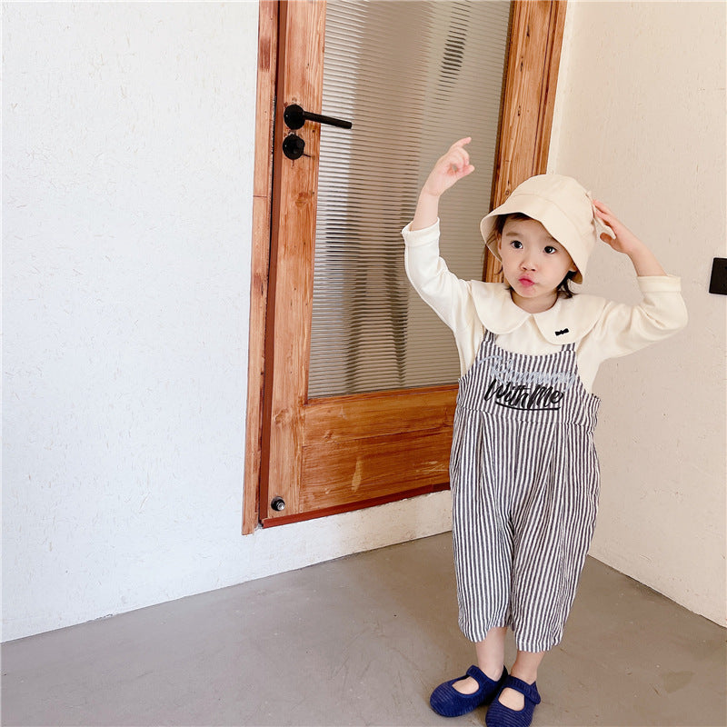 Baby Kid Girls Striped Jumpsuits Wholesale 220418154