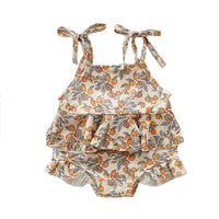 Load image into Gallery viewer, 2 Pieces Set Baby Kid Girls Flower Print Tank Tops Swimwears And Shorts And Rompers Wholesale 220418176
