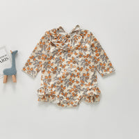 Load image into Gallery viewer, 2 Pieces Set Baby Kid Girls Flower Print Tank Tops Swimwears And Shorts And Rompers Wholesale 220418176
