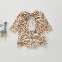 Load image into Gallery viewer, 2 Pieces Set Baby Kid Girls Flower Print Tank Tops Swimwears And Shorts And Rompers Wholesale 220418176
