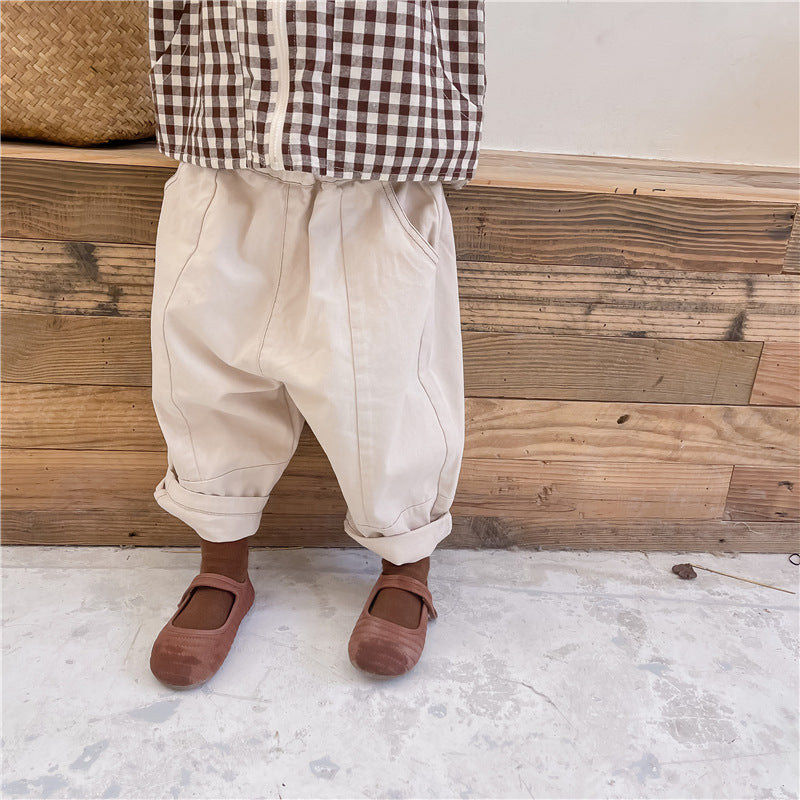 Baby Kid Unisex Solid Color Pants Wholesale 220418199