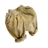 Load image into Gallery viewer, Baby Kid Girls Solid Color Muslin&amp;Ribbed Pants Wholesale 220418206
