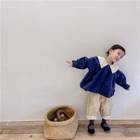Load image into Gallery viewer, Baby Kid Girls Solid Color Muslin&amp;Ribbed Pants Wholesale 220418206
