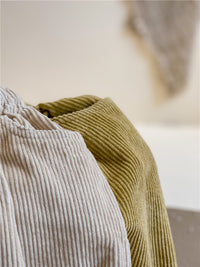 Load image into Gallery viewer, Baby Kid Girls Solid Color Muslin&amp;Ribbed Pants Wholesale 220418206
