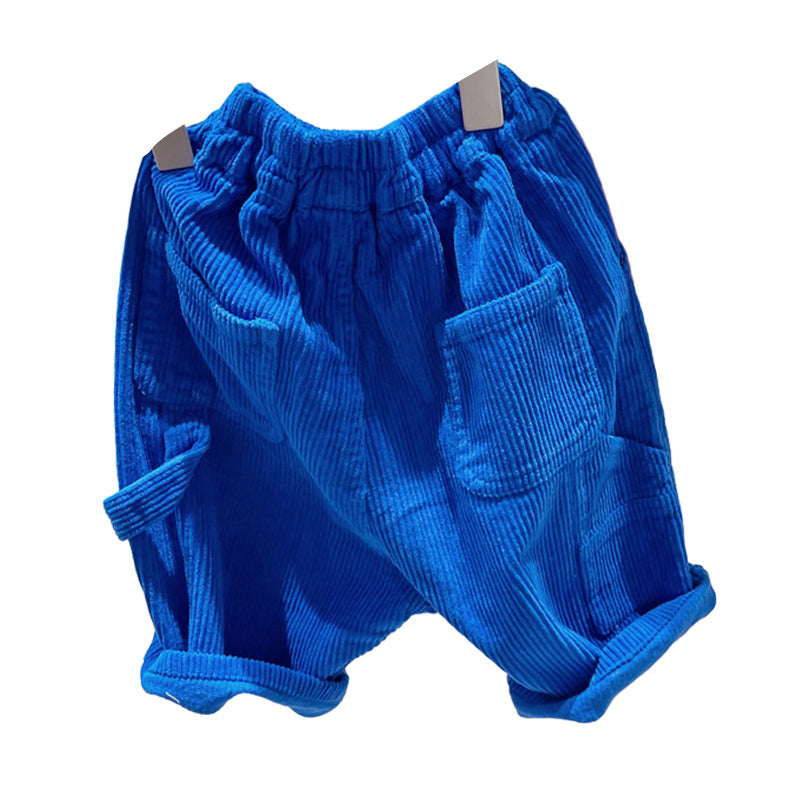 Baby Kid Girls Solid Color Muslin&Ribbed Pants Wholesale 220418208