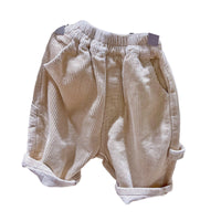 Load image into Gallery viewer, Baby Kid Girls Solid Color Muslin&amp;Ribbed Pants Wholesale 220418208

