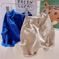 Load image into Gallery viewer, Baby Kid Girls Solid Color Muslin&amp;Ribbed Pants Wholesale 220418208
