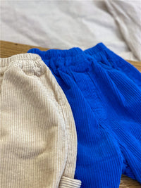 Load image into Gallery viewer, Baby Kid Girls Solid Color Muslin&amp;Ribbed Pants Wholesale 220418208
