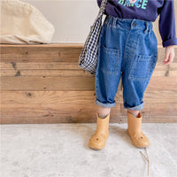 Load image into Gallery viewer, Baby Kid Girls Solid Color Jeans Wholesale 220418209
