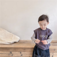 Load image into Gallery viewer, Baby Kid Girls Boys Expression Print Vests Waistcoats Wholesale 220418214
