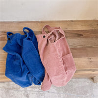 Load image into Gallery viewer, Baby Kid Girls Boys Solid Color Muslin&amp;Ribbed Jumpsuits Wholesale 220418215
