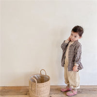 Load image into Gallery viewer, Baby Kid Girls Checked Shirts Wholesale 220418217
