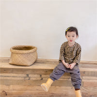 Load image into Gallery viewer, Baby Kid Girls Checked Tops Wholesale 220418224
