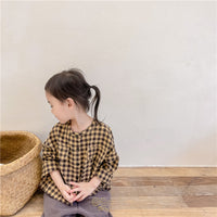 Load image into Gallery viewer, Baby Kid Girls Checked Tops Wholesale 220418224
