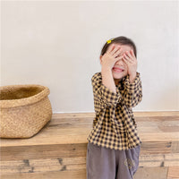 Load image into Gallery viewer, Baby Kid Girls Checked Tops Wholesale 220418224
