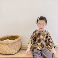 Load image into Gallery viewer, Baby Kid Girls Checked Tops Wholesale 220418224
