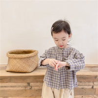 Load image into Gallery viewer, Baby Kid Girls Checked Tops Wholesale 220418224
