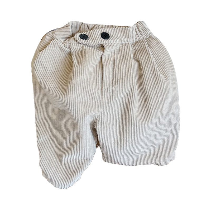 Baby Kid Girls Solid Color Muslin&Ribbed Pants Wholesale 220418252