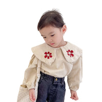 Load image into Gallery viewer, Baby Kid Girls Flower Embroidered Tops Wholesale 220418253
