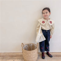 Load image into Gallery viewer, Baby Kid Girls Flower Embroidered Tops Wholesale 220418253
