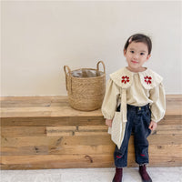 Load image into Gallery viewer, Baby Kid Girls Flower Embroidered Tops Wholesale 220418253
