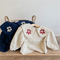 Load image into Gallery viewer, Baby Kid Girls Flower Embroidered Tops Wholesale 220418253
