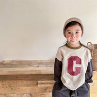 Load image into Gallery viewer, Baby Kid Unisex Color-blocking Alphabet Tops Wholesale 220418280
