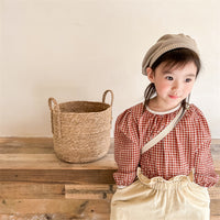 Load image into Gallery viewer, Baby Kid Girls Checked Tops Wholesale 220418281
