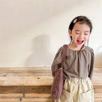 Load image into Gallery viewer, Baby Kid Girls Checked Tops Wholesale 220418281
