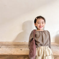 Load image into Gallery viewer, Baby Kid Girls Checked Tops Wholesale 220418281
