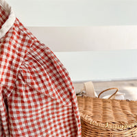 Load image into Gallery viewer, Baby Kid Girls Checked Tops Wholesale 220418281
