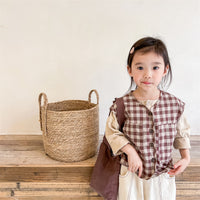 Load image into Gallery viewer, Baby Kid Girls Checked Vests Waistcoats Wholesale 220418290
