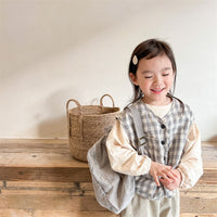 Load image into Gallery viewer, Baby Kid Girls Checked Vests Waistcoats Wholesale 220418290
