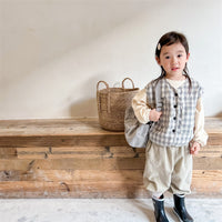 Load image into Gallery viewer, Baby Kid Girls Checked Vests Waistcoats Wholesale 220418290
