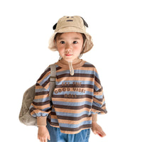 Load image into Gallery viewer, Baby Kid Unisex Striped Letters Tops Wholesale 220418310
