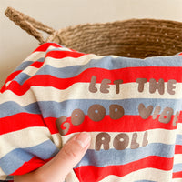 Load image into Gallery viewer, Baby Kid Unisex Striped Letters Tops Wholesale 220418310
