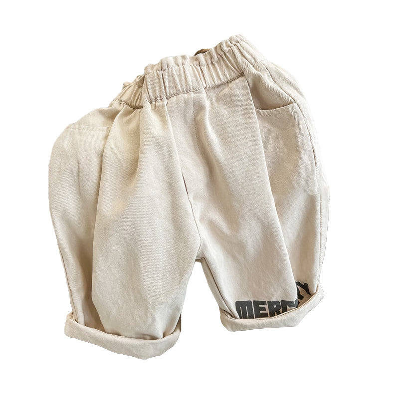 Baby Kid Unisex Solid Color Letters Pants Wholesale 220418311