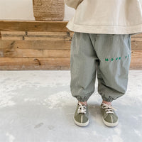 Load image into Gallery viewer, Baby Kid Unisex Letters Checked Pants Wholesale 220418333
