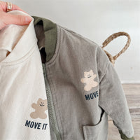 Load image into Gallery viewer, Baby Kid Unisex Solid Color Letters Jackets Outwears Wholesale 220418334
