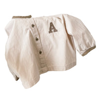 Load image into Gallery viewer, Baby Kid Girls Letters Color-blocking Embroidered Tops Wholesale 220418335
